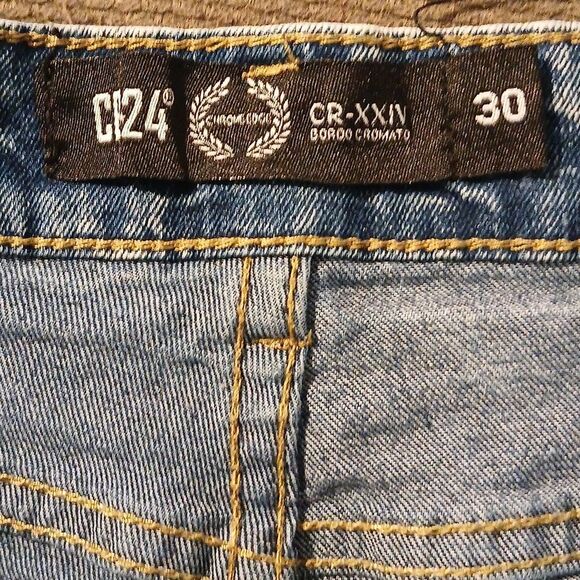 Distressed Blue Denim Shorts RL3 - Picture 4 of 6